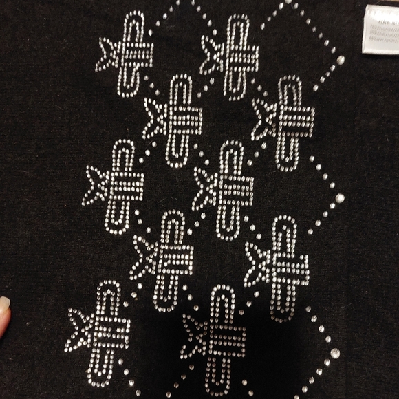 Angora blend scarf with  cristals - Picture 3 of 3